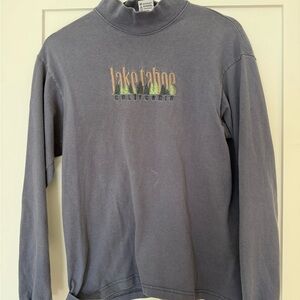 Lake Tahoe Embroidered Pullover Sweatshirt - Slate Blue